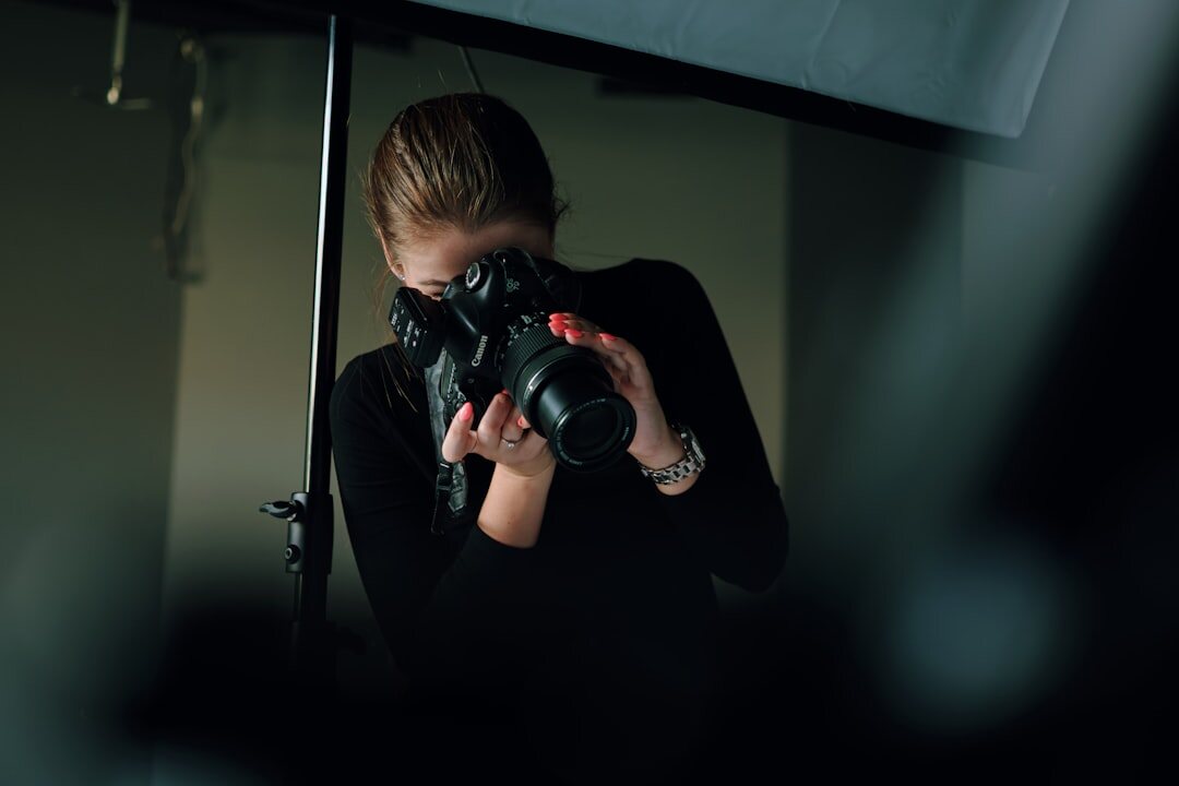 Photographer shooting a small business storefront in Croatia